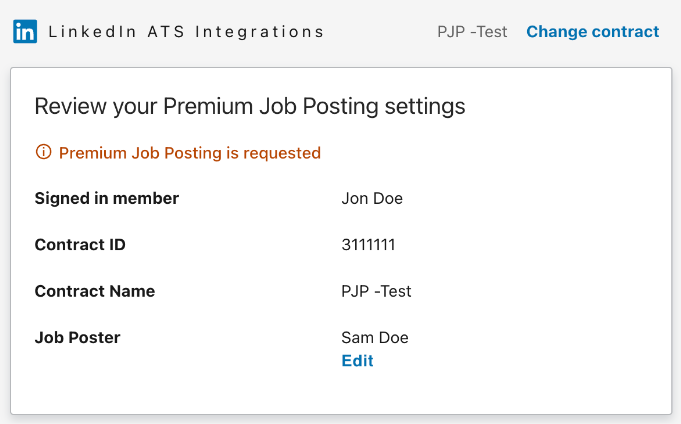 Job Posting Customer Configuration - LinkedIn | Microsoft Learn