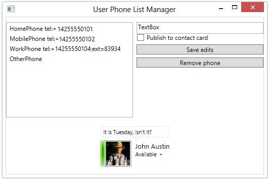 How to: Update and publish user telephone numbers in Lync SDK | Microsoft  Learn