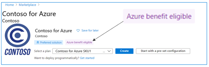 Azure benefit eligible badge.