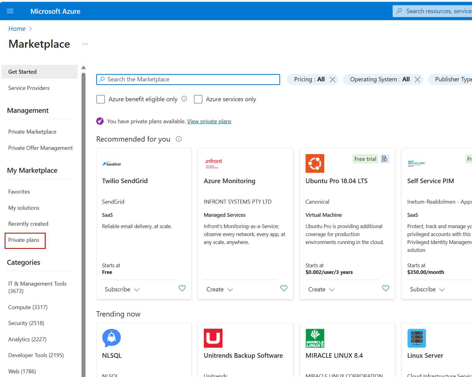 Microsoft Azure Marketplace