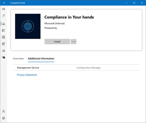 Company Portal with app from Configuration Manager