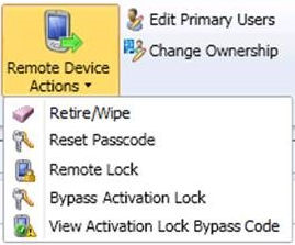 New Remote Device Actions screenshot