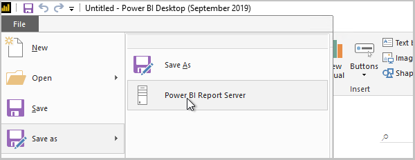 Save as Power BI Report Server
