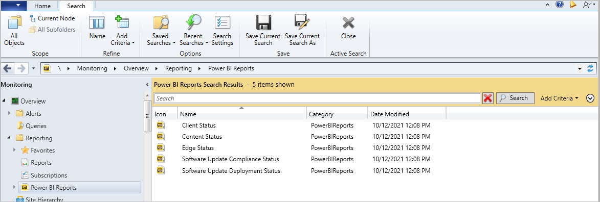 Run the sample report from the Configuration Manager console