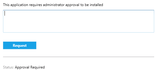 Software Center app install request for approval