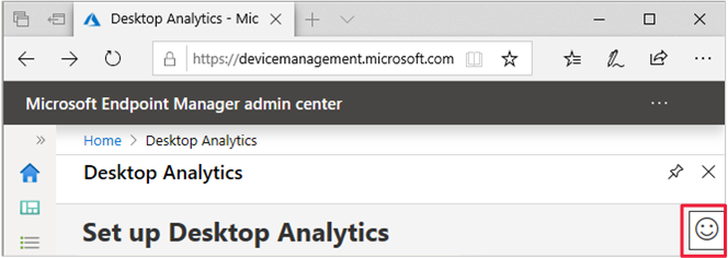 Send a Smile icon in the Microsoft Intune admin center.