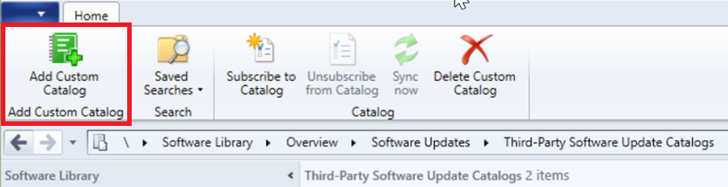 Third-party updates add custom catalog