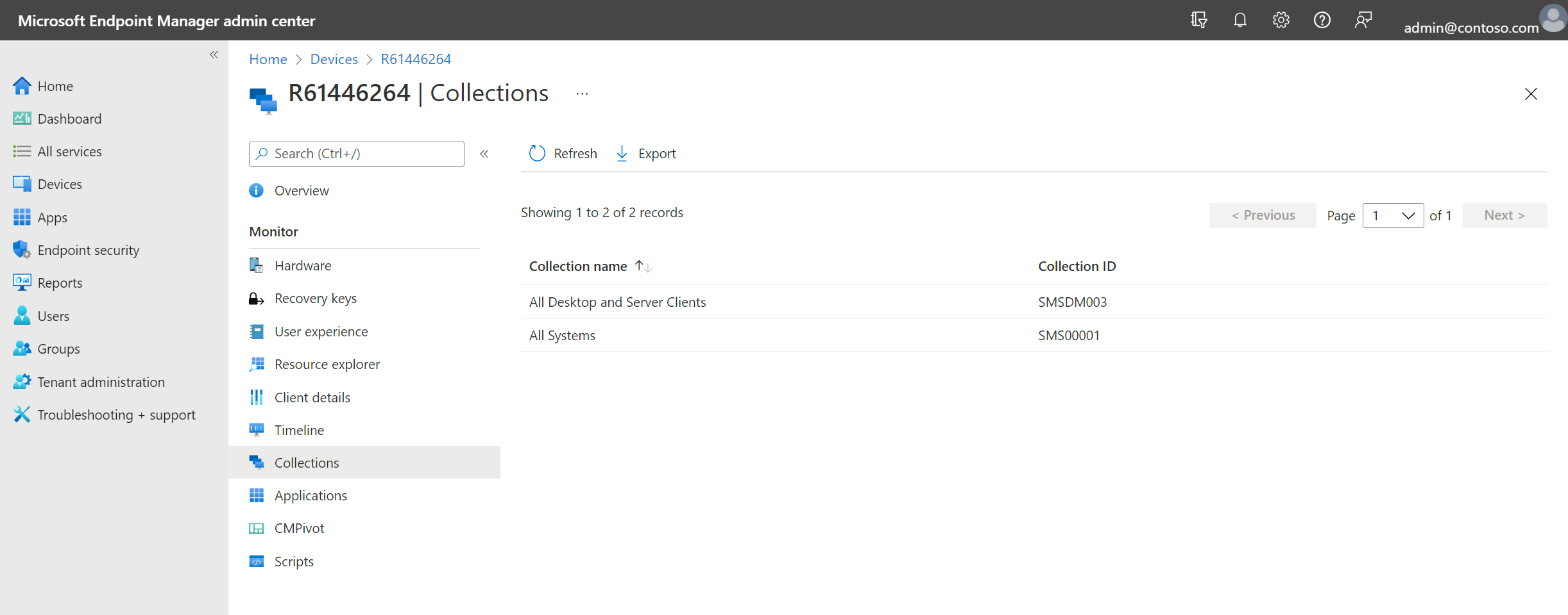 Client collections in Microsoft Endpoint Manager admin center