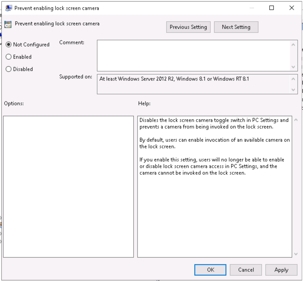 Screenshot that shows how to see the Computer configuration setting options in group policy.