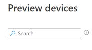 Screenshot that shows how to search for devices when creating a filter in Microsoft Intune.