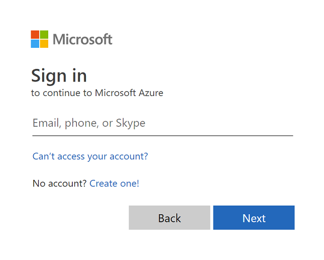 Image of the Intune admin center sign-in page