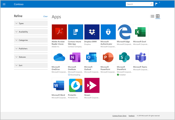 Manage Apps From Intune Company Portal Website | Microsoft Learn