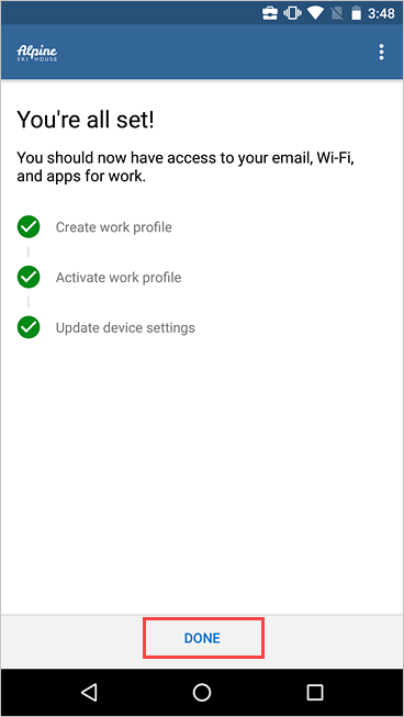 Enroll device and create Android work profile - Microsoft Intune |  Microsoft Learn