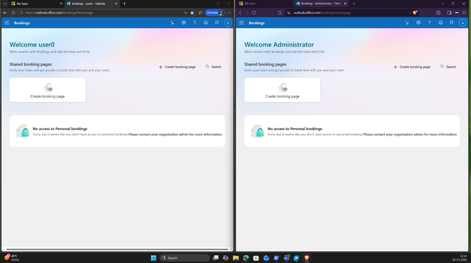 Screenshot of disable org result.