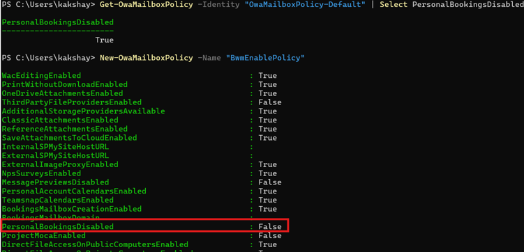 Screenshot of enable output specific users.