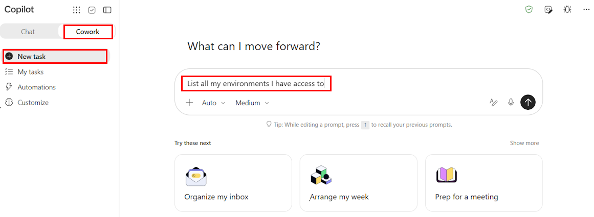 Screenshot of a Cowork prompt.
