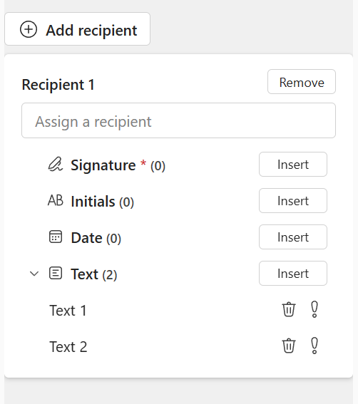 Screenshot that shows a free text field.