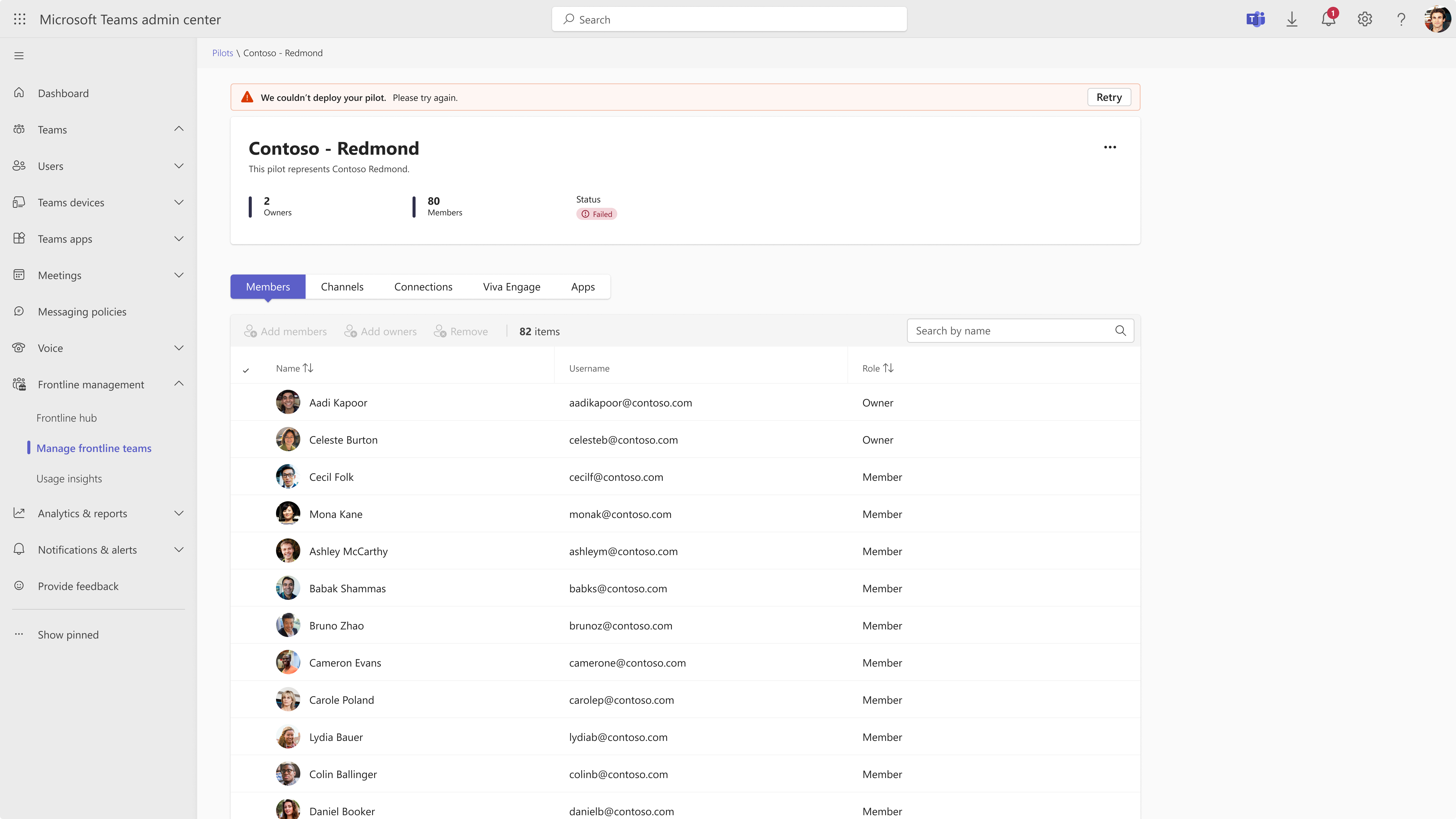 Screenshot of retry button.