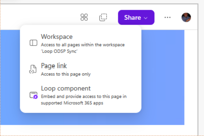 Share Workspace in Loop