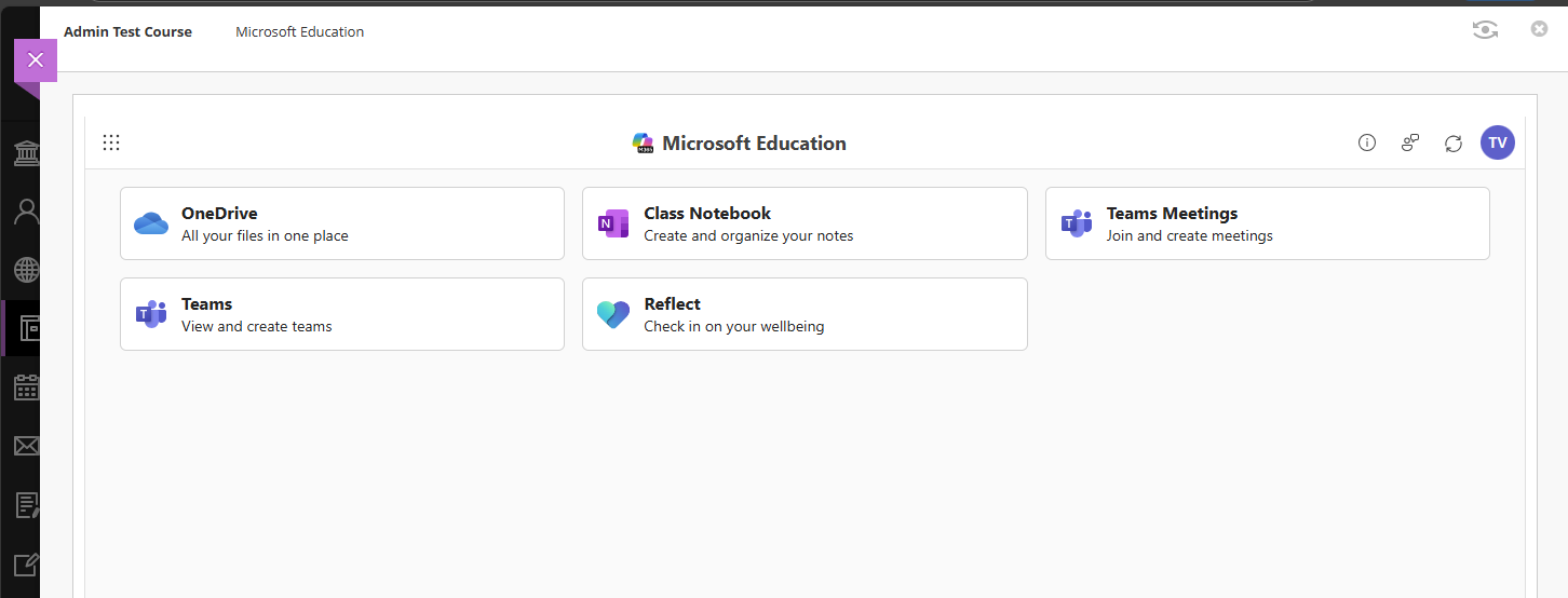 Screenshot of Blackboard.
