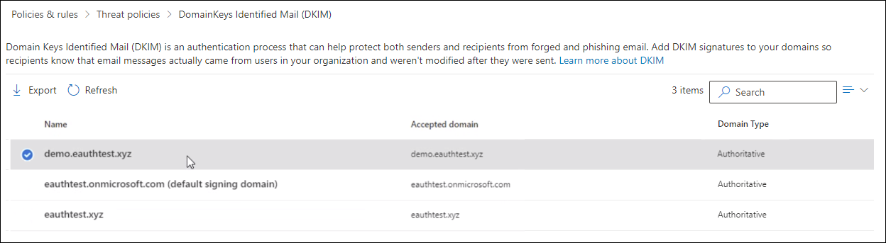 How to use DKIM for email in your custom domain - Office 365 | Microsoft  Learn