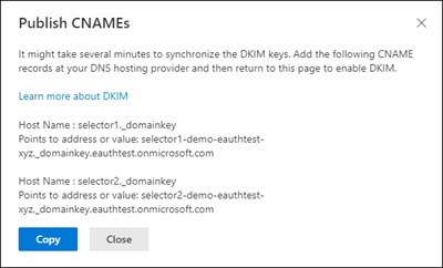 How to use DKIM for email in your custom domain - Office 365 | Microsoft  Learn