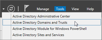 Choose Active Directory Domains and Trusts.