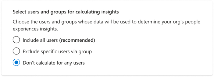 Screenshot: Org settings option to opt out of people experiences insights