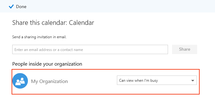 Image of calendar-sharing screen with Can view when I'm busy enabled