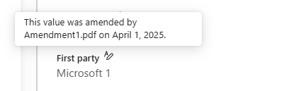 A screenshot of the agreement viewer page showing the effective date tooltip.