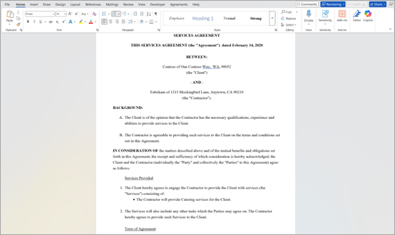 A screenshot of File downloaded in reviewing mode.