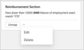 A screenshot of a condition section showing the Edit and Delete options on the Manage templates panel.