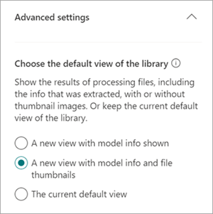 Screenshot of the Advanced settings showing the library views.