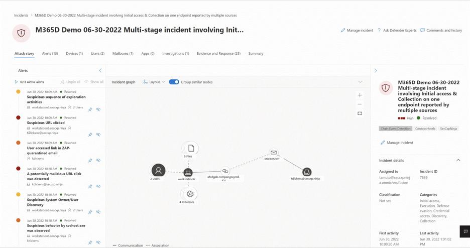 Investigate Incidents In Microsoft 365 Defender | Microsoft Learn