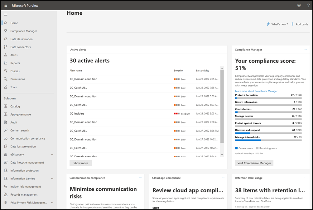 Microsoft Purview compliance portal - Microsoft Purview (compliance) |  Microsoft Learn