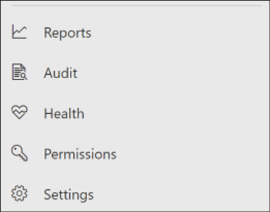 The quick launch menu for Microsoft Defender XDR permissions and reporting, on the left navigation pane in the Microsoft Defender portal.