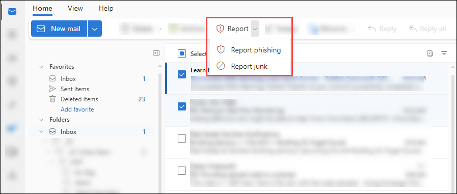 Report phishing and suspicious emails in Outlook for admins | Microsoft Learn