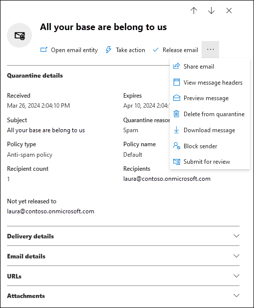 Microsoft 365 Quarantine Support - Fairleigh Dickinson University