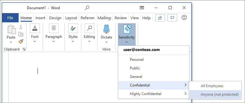 sensitivity label assignment method