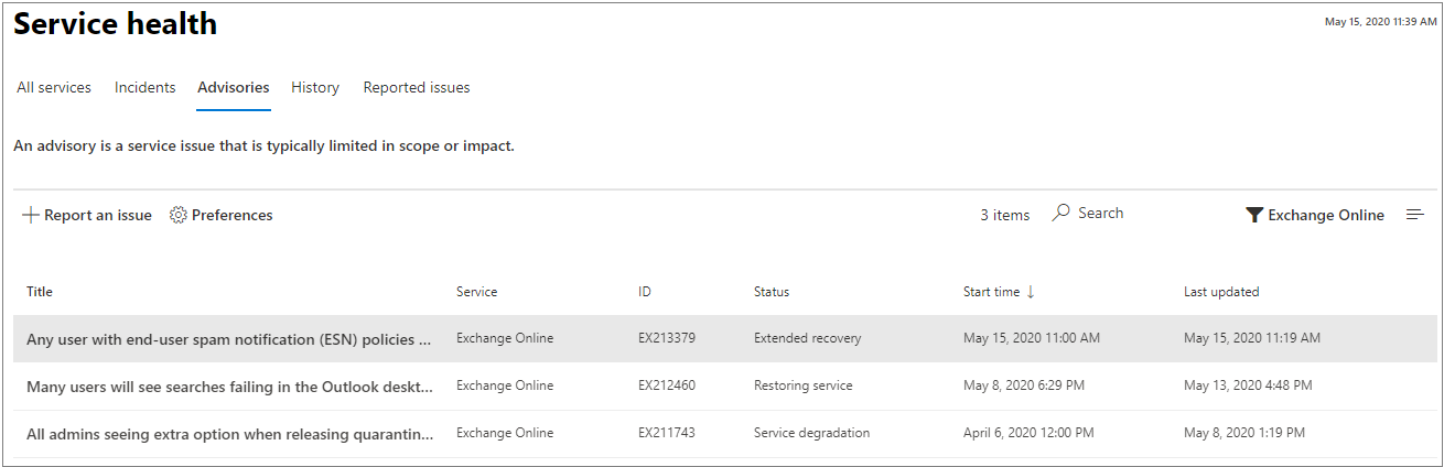 How to check Microsoft 365 service health - Microsoft 365 Enterprise |  Microsoft Learn