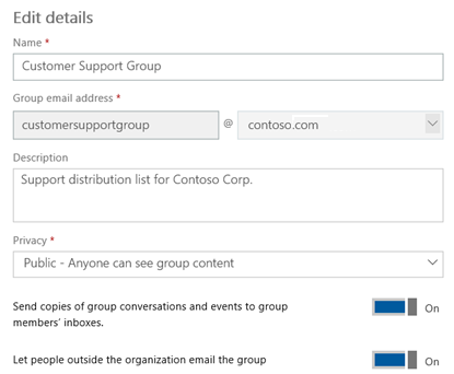 Allow external members to send to a group.