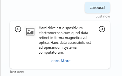Display Adaptive Card carousels - Microsoft Copilot Studio | Microsoft ...