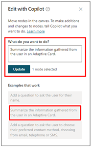 Summarize responses with Adaptive Cards - Microsoft Copilot Studio ...