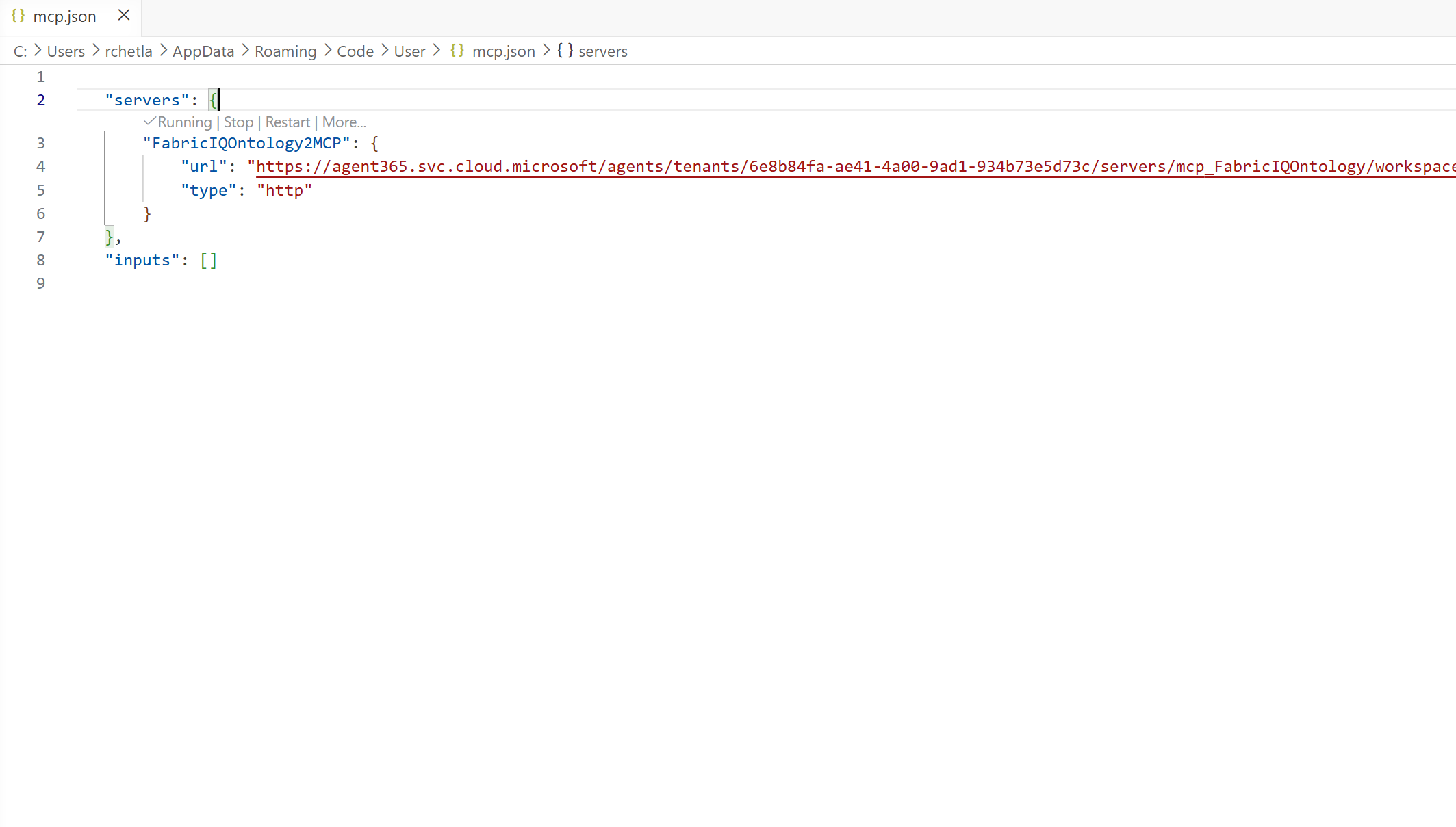 Screenshot showing the activation of Agent Mode in VS Code.