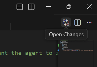 Screenshot of open changes icon.