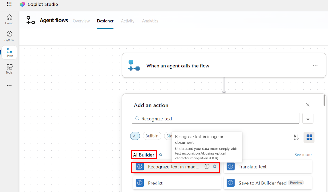 Screenshot of the prompts section.