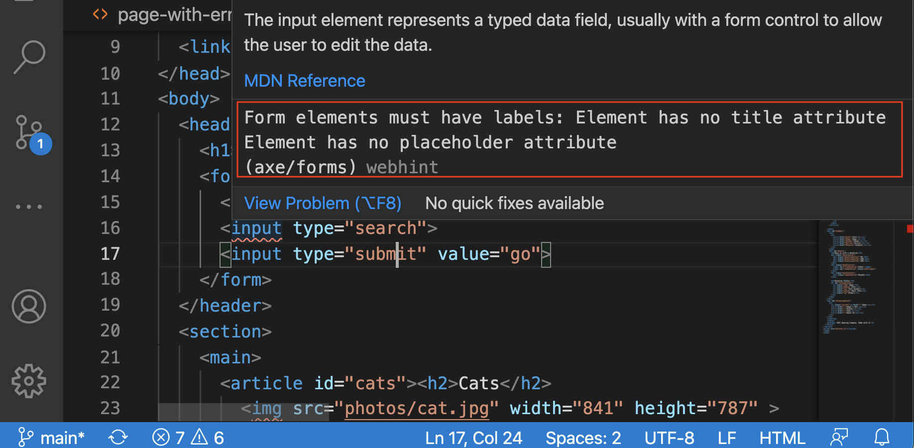 Accessibility in Visual Studio Code