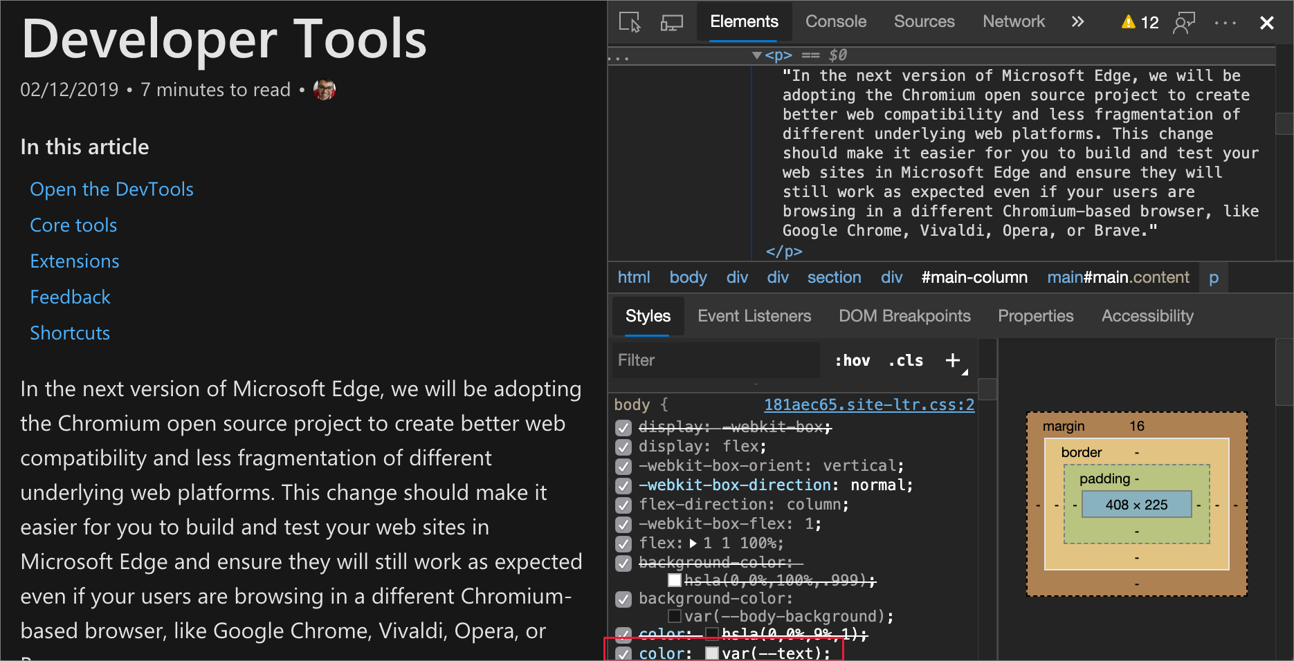Test text-color contrast using the Color Picker - Microsoft Edge  Development | Microsoft Learn
