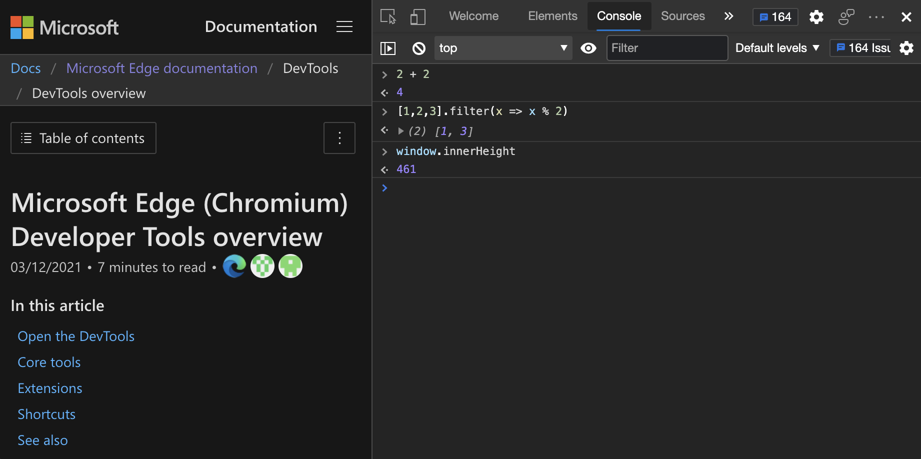 Change Javascript Context In Console