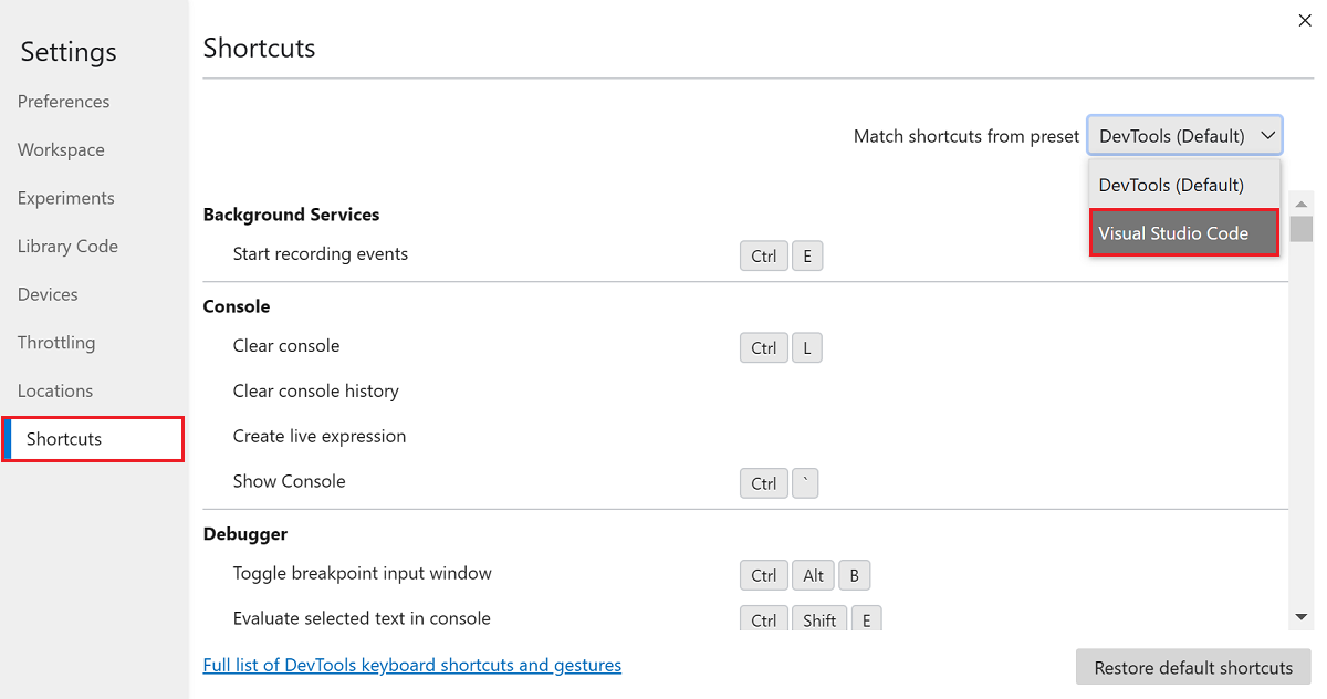 Customize Keyboard Shortcuts Microsoft Edge Development Microsoft Learn